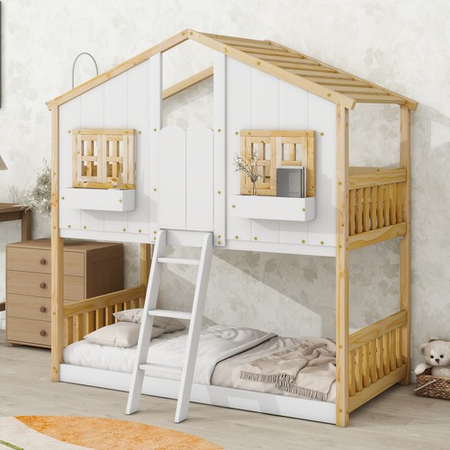 Twin over house bunk - house, bed