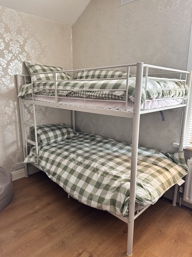 Metal single bunk bed frame - metal,