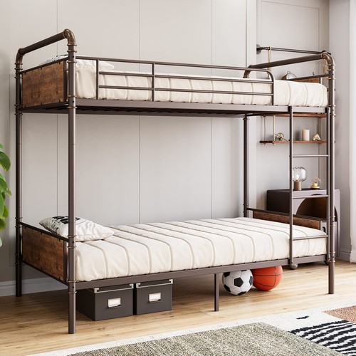 Twin over metal bunk - over, bed