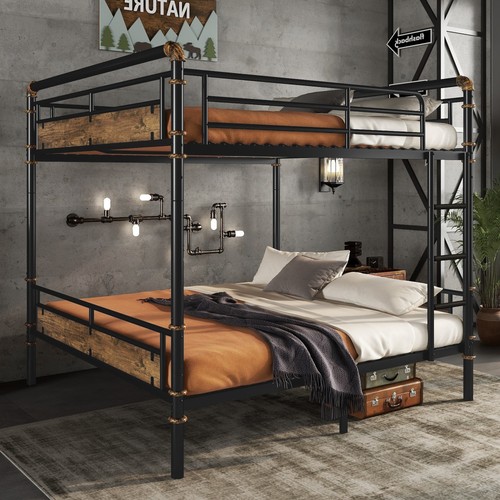 Queen bunk bed industrial - queen,