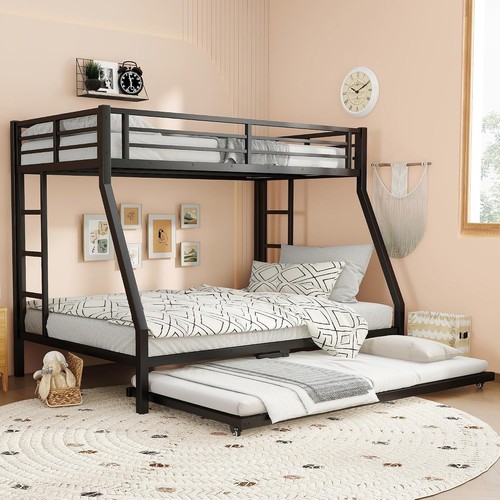Metal bunk bed - twin, over
