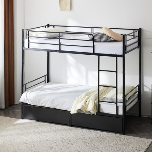 Twin metal bunk - twin, bed