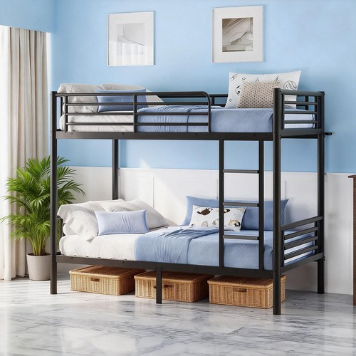 Metal bunk bed twin over - bed,