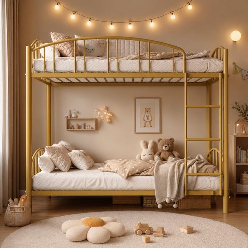 Metal bunk bed twin over - twin,